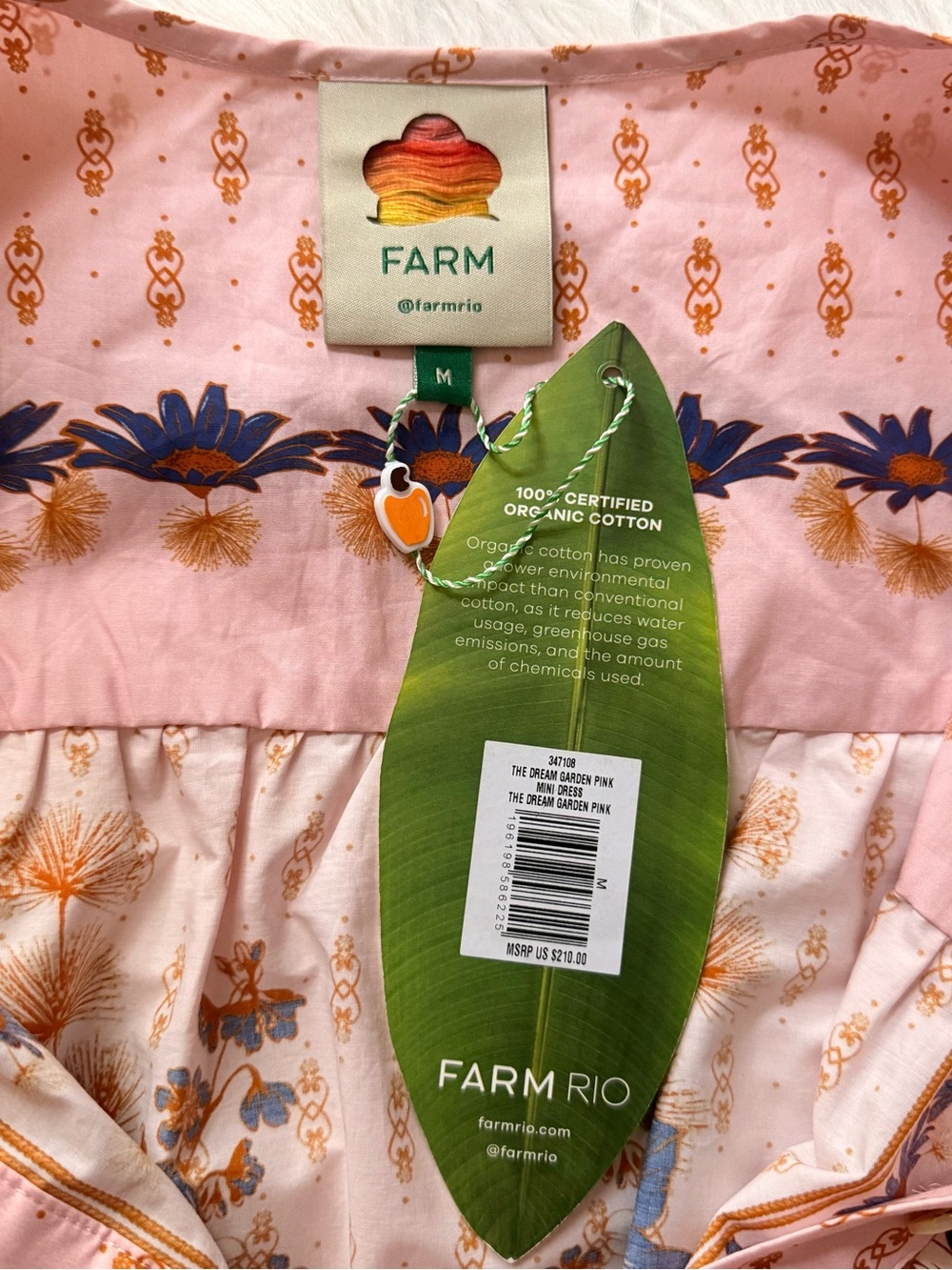 FARM Rio Dream Garden Cotton Mini Dress, Size M, NWT 🇧🇷 - Picture 16 of 16